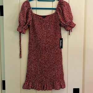 Red Floral Mini Dress